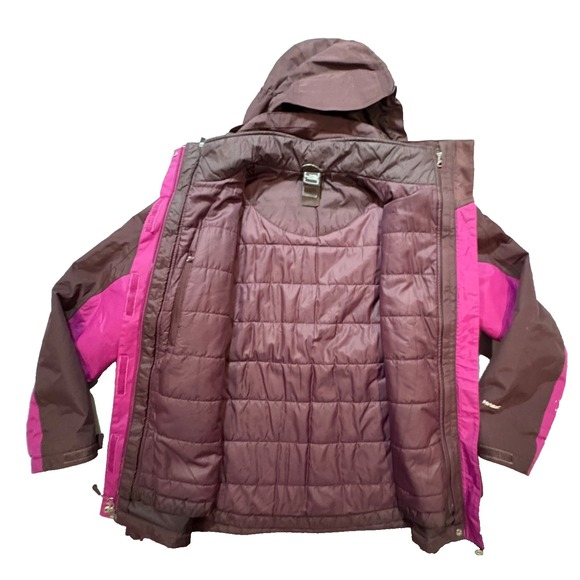 The North Face Women's XL 3-in-1 Triclimate Jacket Magenta Plum Waterproof Outer - Picture 6 of 16